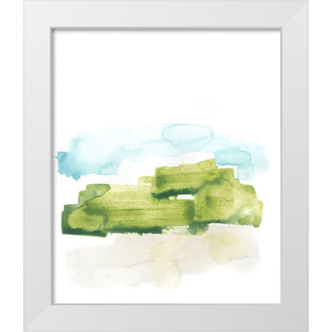 Liquid Valley IX White Modern Wood Framed Art Print by Vess, June Erica