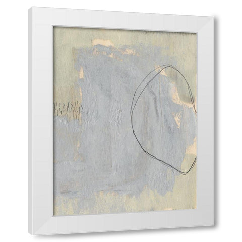 Sentry Dots III White Modern Wood Framed Art Print by Goldberger, Jennifer