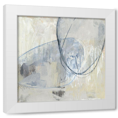 Cool Neutral Loops II White Modern Wood Framed Art Print by Goldberger, Jennifer