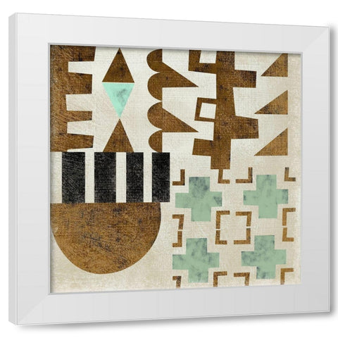 Geo Tile II White Modern Wood Framed Art Print by Zarris, Chariklia