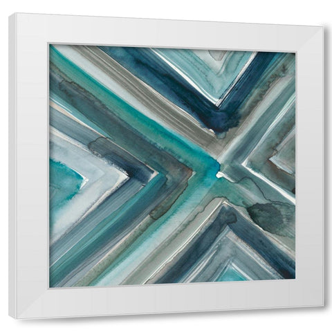 Freshwater Tide II White Modern Wood Framed Art Print by Zarris, Chariklia