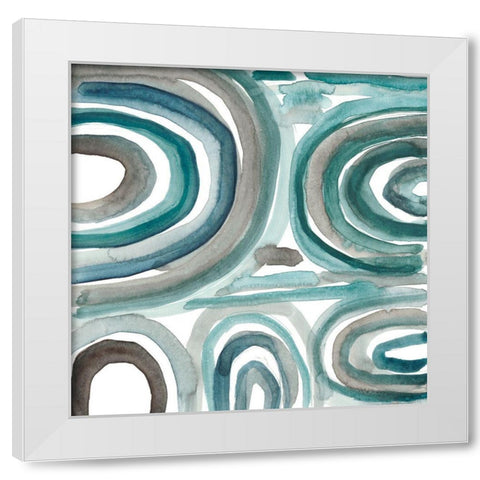 Freshwater Tide V White Modern Wood Framed Art Print by Zarris, Chariklia