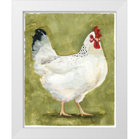 Chicken Scratch III White Modern Wood Framed Art Print by Borges, Victoria