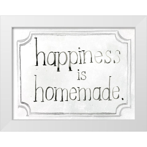 Homemade Happy I White Modern Wood Framed Art Print by Parker, Jennifer Paxton