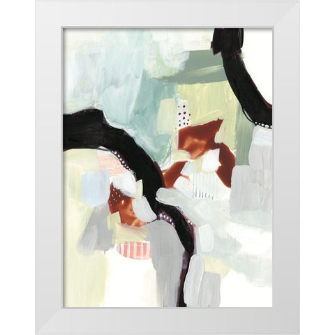 Synchronal II White Modern Wood Framed Art Print by Borges, Victoria