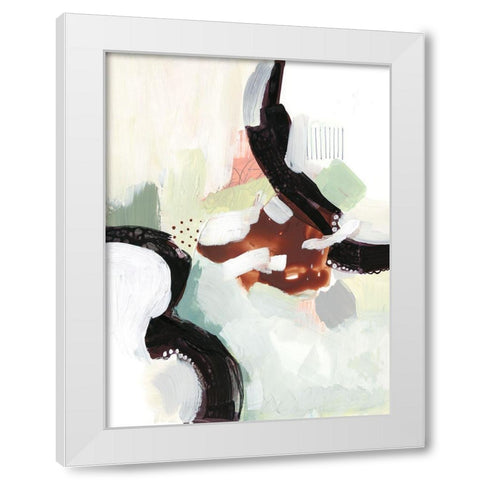 Synchronal III White Modern Wood Framed Art Print by Borges, Victoria