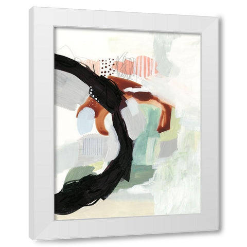 Synchronal IV White Modern Wood Framed Art Print by Borges, Victoria