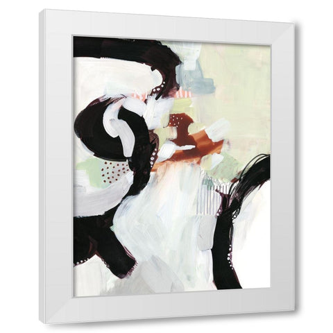 Synchronal V White Modern Wood Framed Art Print by Borges, Victoria