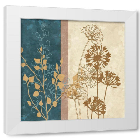 Dandelion Family I White Modern Wood Framed Art Print by Saunders, Alonzo
