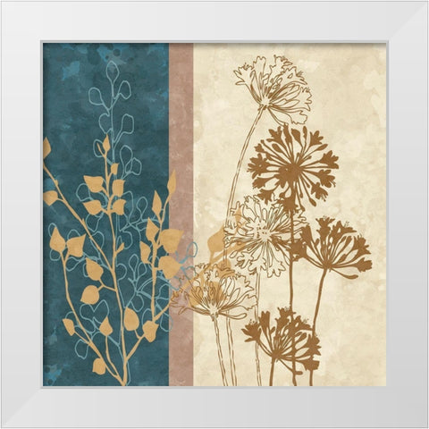 Dandelion Family I White Modern Wood Framed Art Print by Saunders, Alonzo