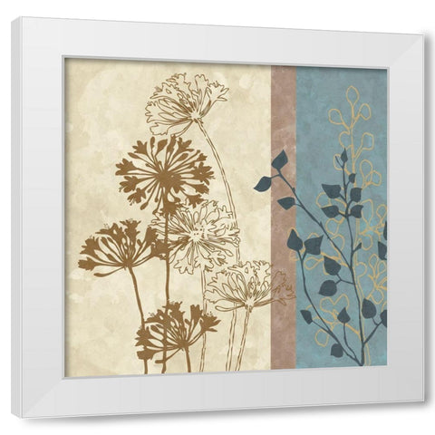 Dandelion Family II White Modern Wood Framed Art Print by Saunders, Alonzo
