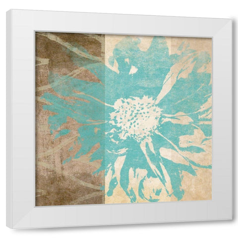 Flower Flake I White Modern Wood Framed Art Print by Saunders, Alonzo