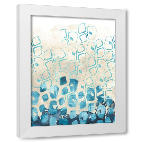 Pattern Shore I White Modern Wood Framed Art Print by Vess, June Erica