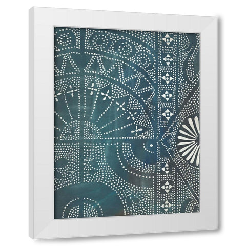 Batik Cloth I White Modern Wood Framed Art Print by Zarris, Chariklia