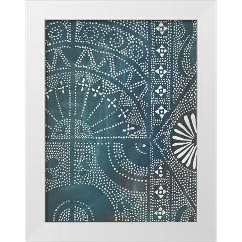 Batik Cloth I White Modern Wood Framed Art Print by Zarris, Chariklia