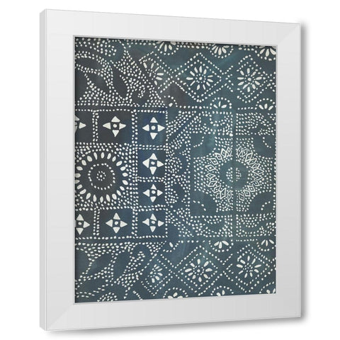 Batik Cloth II White Modern Wood Framed Art Print by Zarris, Chariklia