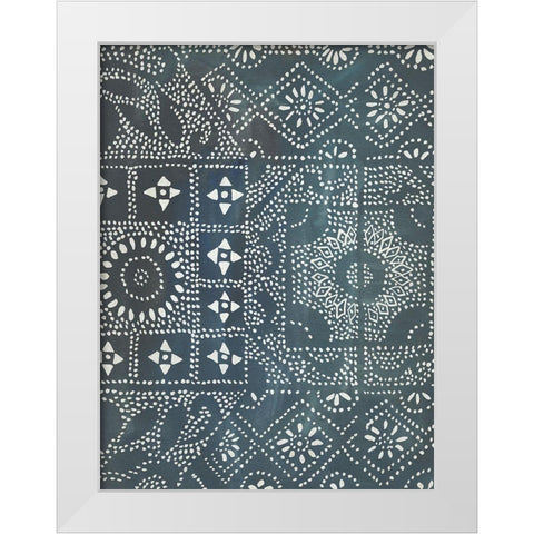 Batik Cloth II White Modern Wood Framed Art Print by Zarris, Chariklia