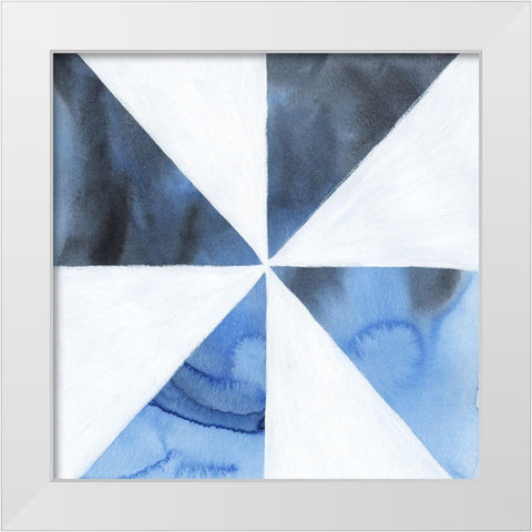 Blue Screen I White Modern Wood Framed Art Print by Popp, Grace