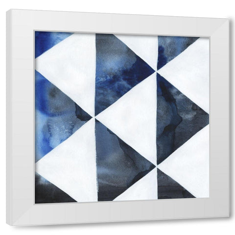 Blue Screen III White Modern Wood Framed Art Print by Popp, Grace
