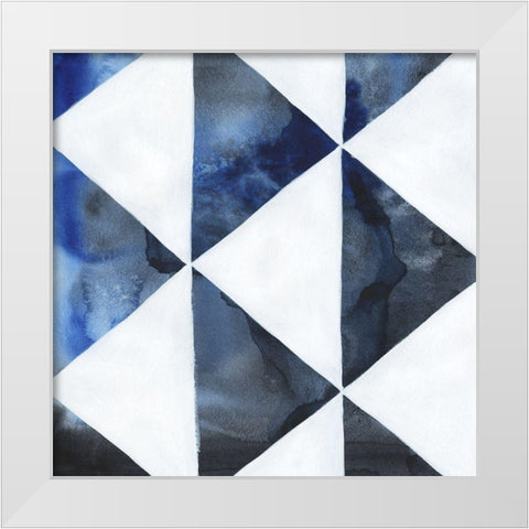 Blue Screen III White Modern Wood Framed Art Print by Popp, Grace