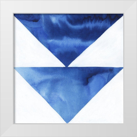 Blue Screen VI White Modern Wood Framed Art Print by Popp, Grace