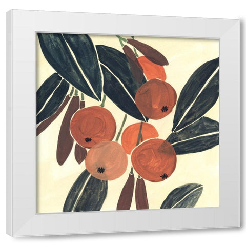 Kumquat I White Modern Wood Framed Art Print by Wang, Melissa