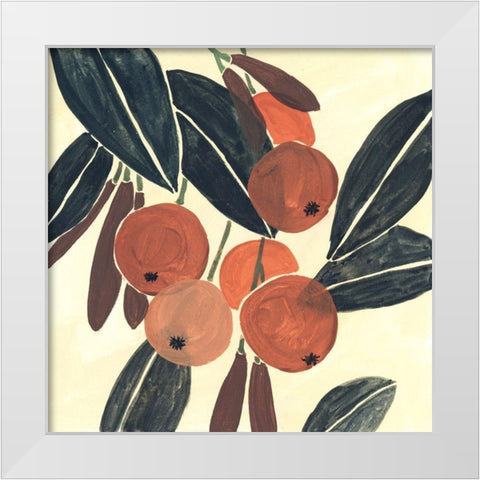 Kumquat I White Modern Wood Framed Art Print by Wang, Melissa