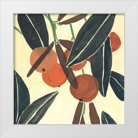 Kumquat II White Modern Wood Framed Art Print by Wang, Melissa