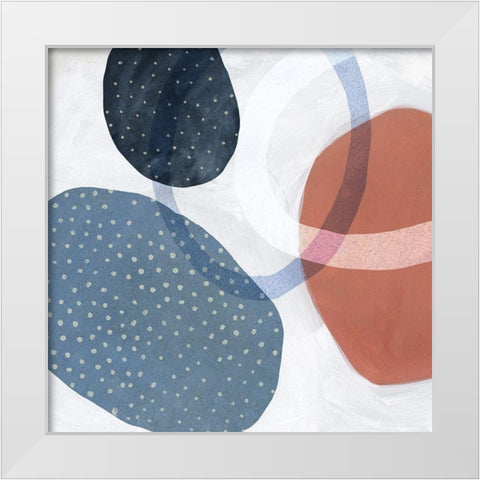 In Orbit I White Modern Wood Framed Art Print by Scarvey, Emma