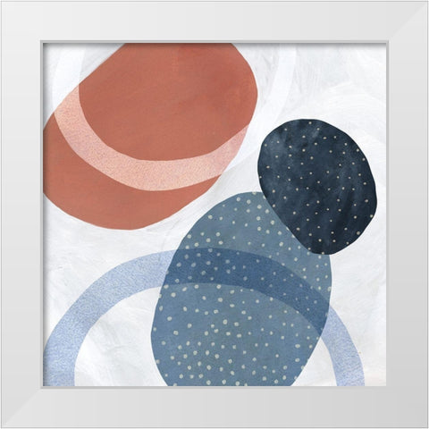 In Orbit II White Modern Wood Framed Art Print by Scarvey, Emma