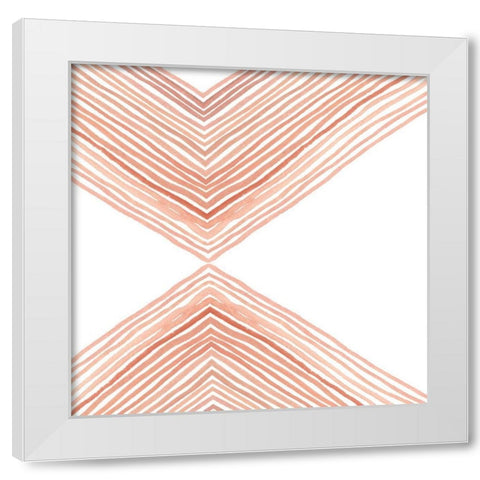 Pink Apogee I White Modern Wood Framed Art Print by Scarvey, Emma