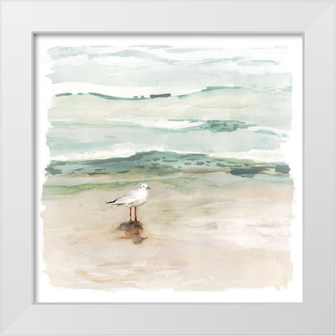 Seagull Cove I White Modern Wood Framed Art Print by Borges, Victoria