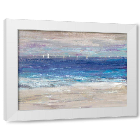 Distant Regatta I White Modern Wood Framed Art Print by OToole, Tim