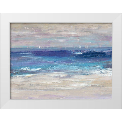 Distant Regatta II White Modern Wood Framed Art Print by OToole, Tim