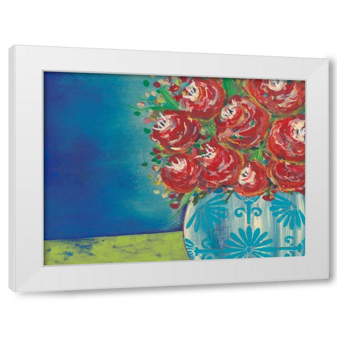 Fearless Floral II White Modern Wood Framed Art Print by Moore, Regina