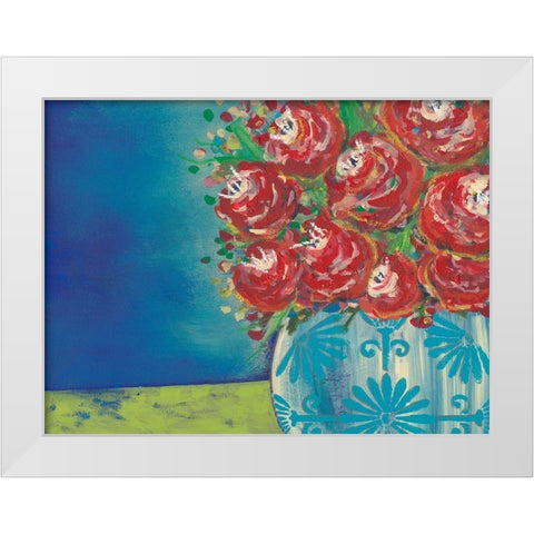 Fearless Floral II White Modern Wood Framed Art Print by Moore, Regina