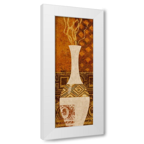 Ethnic Vase I White Modern Wood Framed Art Print by Saunders, Alonzo