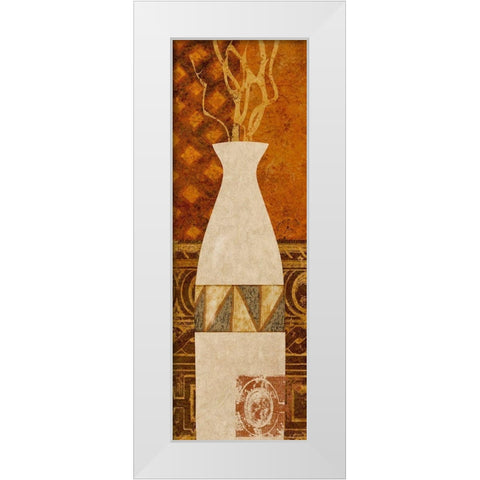 Ethnic Vase II White Modern Wood Framed Art Print by Saunders, Alonzo