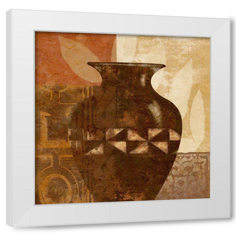 Ethnic Vase IV White Modern Wood Framed Art Print by Saunders, Alonzo