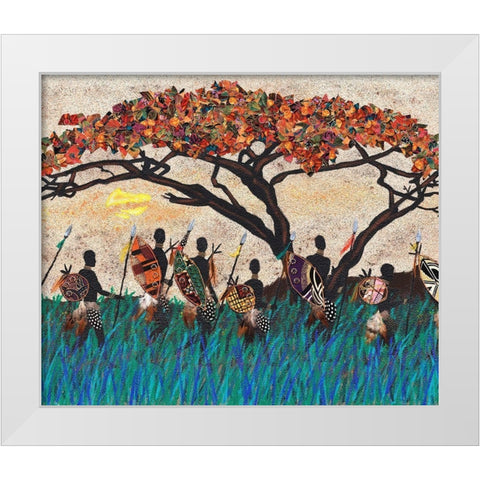 Planes of Africa III White Modern Wood Framed Art Print by Saunders, Alonzo