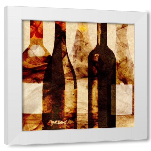 Smokey Wine III White Modern Wood Framed Art Print by Saunders, Alonzo