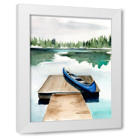 Lake Views I White Modern Wood Framed Art Print by Parker, Jennifer Paxton