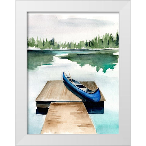 Lake Views I White Modern Wood Framed Art Print by Parker, Jennifer Paxton