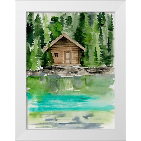 Lake Views II White Modern Wood Framed Art Print by Parker, Jennifer Paxton