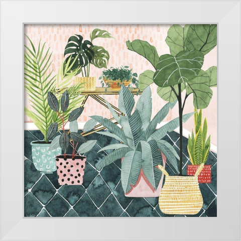 Modern Jungle I White Modern Wood Framed Art Print by Popp, Grace