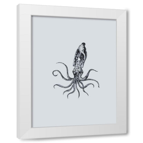 Marine Life II White Modern Wood Framed Art Print by Wang, Melissa