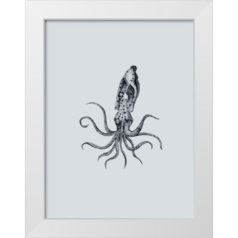 Marine Life II White Modern Wood Framed Art Print by Wang, Melissa