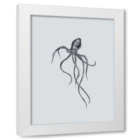 Marine Life IV White Modern Wood Framed Art Print by Wang, Melissa