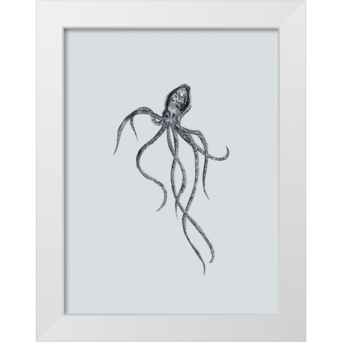 Marine Life IV White Modern Wood Framed Art Print by Wang, Melissa