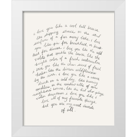 Letter to a Lover II White Modern Wood Framed Art Print by Popp, Grace
